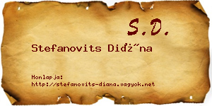 Stefanovits Diána névjegykártya
