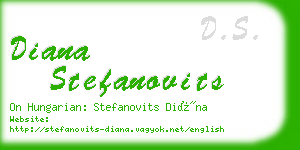 diana stefanovits business card